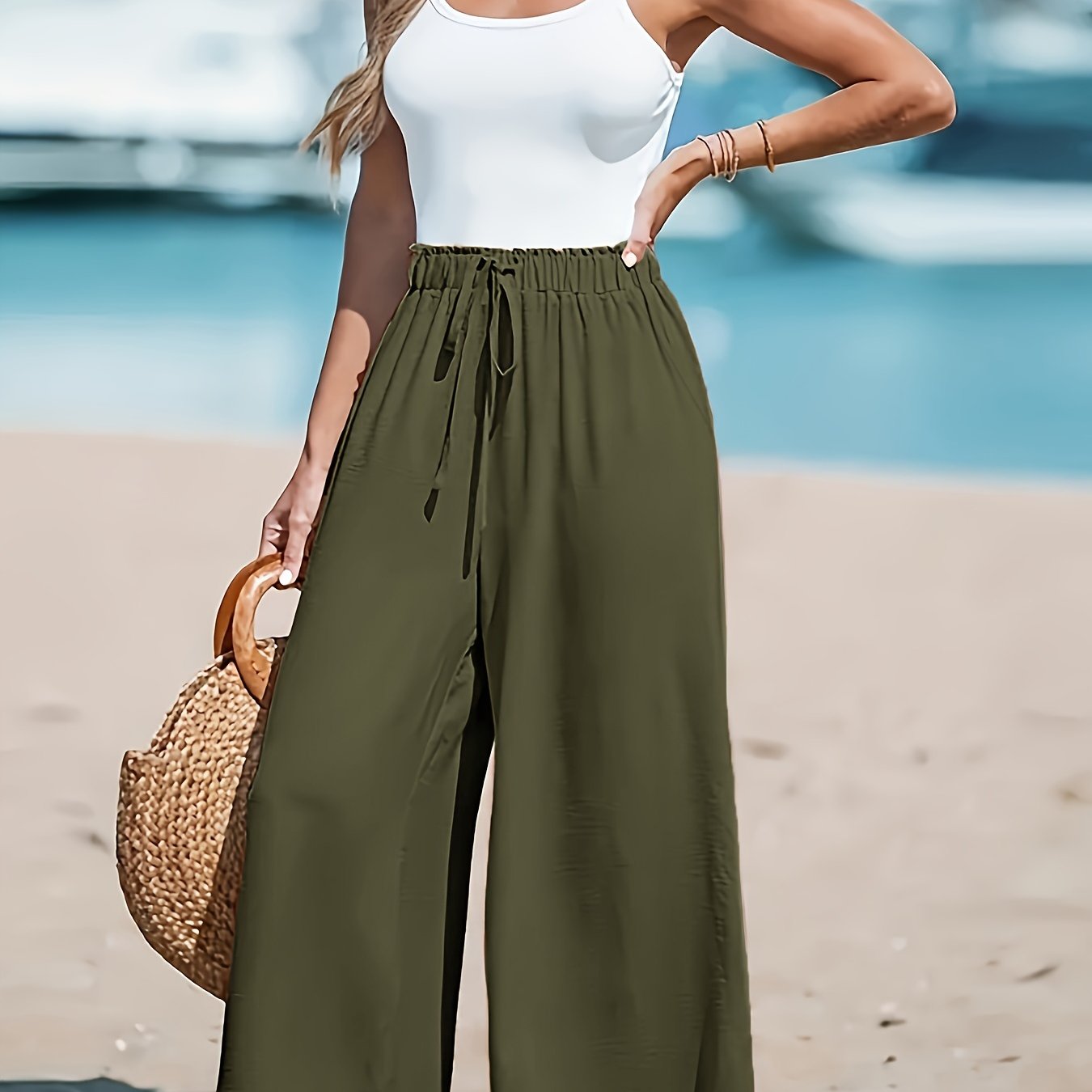 Monika - Elegant och bekväm wide-leg byxa
