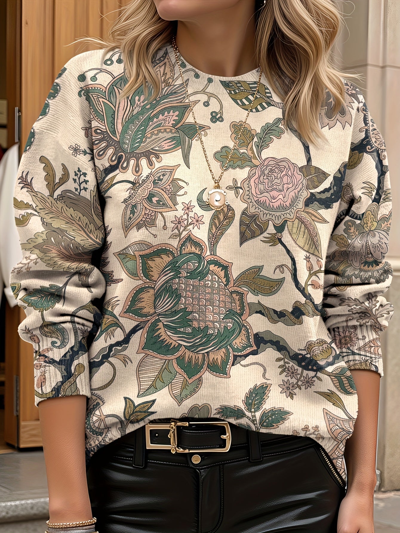 Lavinia – Stilren och mjuk tröja med elegant mönster