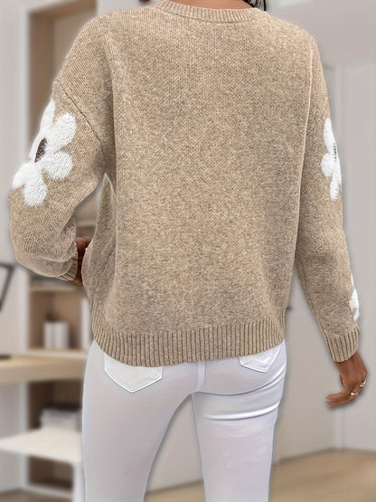 Katie – Elegant stickad tröja för höst och vinter