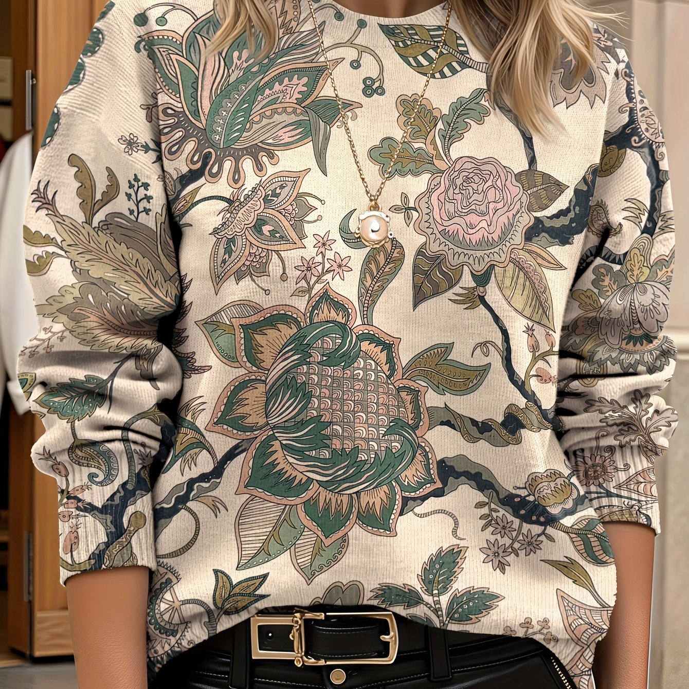 Lavinia – Stilren och mjuk tröja med elegant mönster