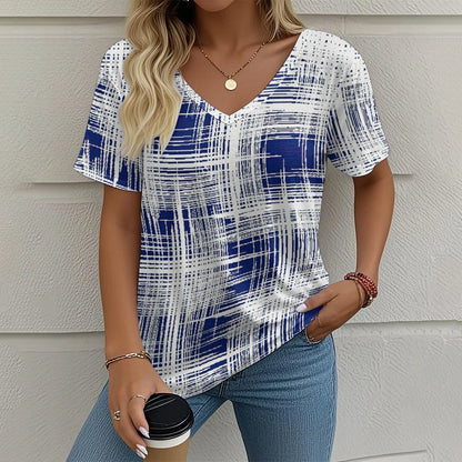 Julia - Sommar-T-shirt med V-ringning