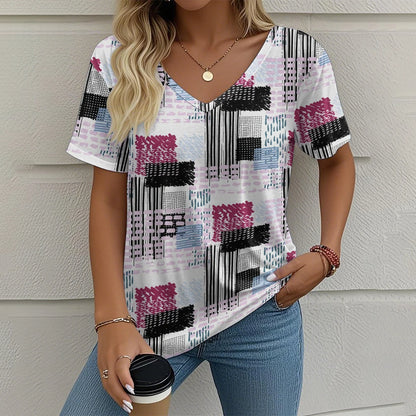 Julia - Sommar-T-shirt med V-ringning