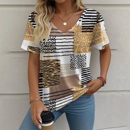 Julia - Sommar-T-shirt med V-ringning