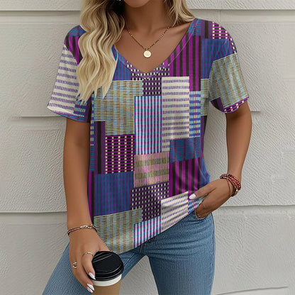 Julia - Sommar-T-shirt med V-ringning