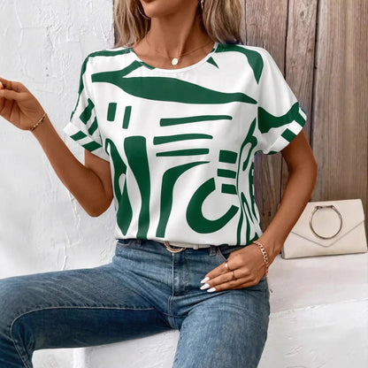 Adele - Avslappnad abstrakt t-shirt - Véloria Studios