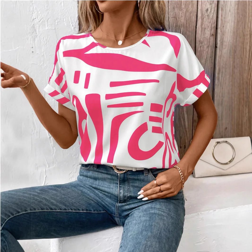 Adele - Avslappnad abstrakt t-shirt - Véloria Studios
