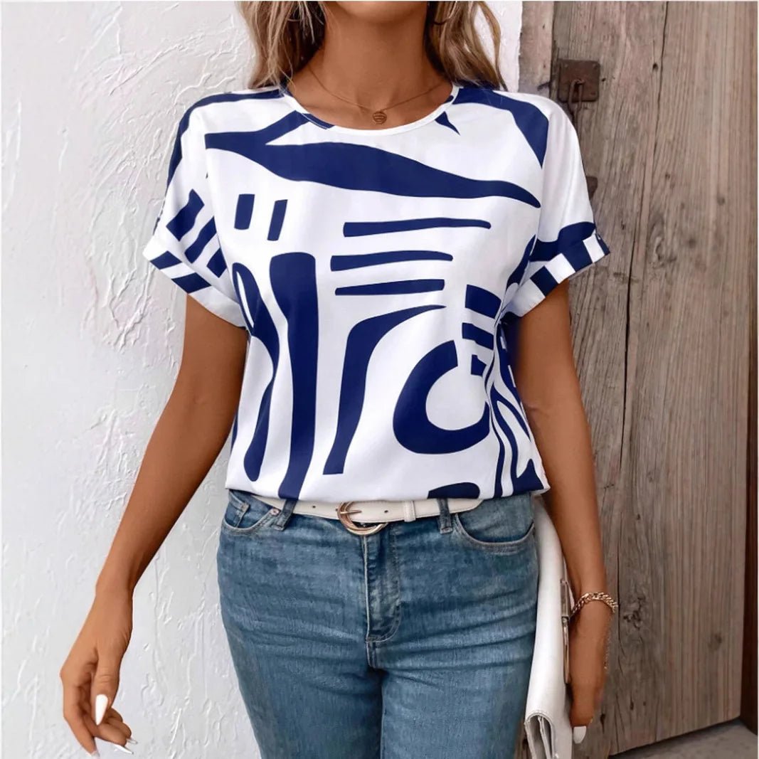 Adele - Avslappnad abstrakt t-shirt - Véloria Studios