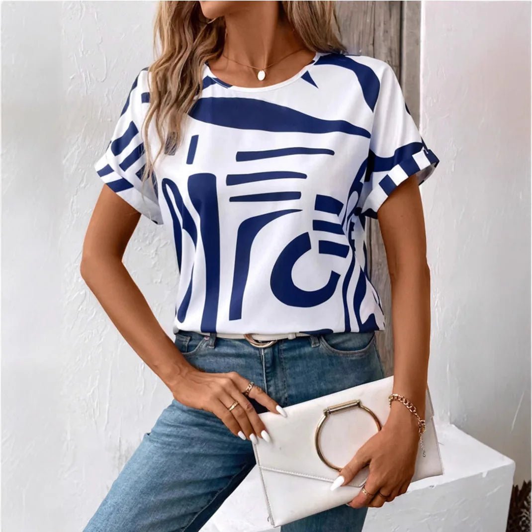 Adele - Avslappnad abstrakt t-shirt - Véloria Studios