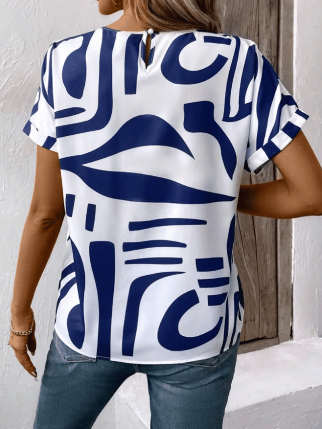 Adele - Avslappnad abstrakt t-shirt - Véloria Studios