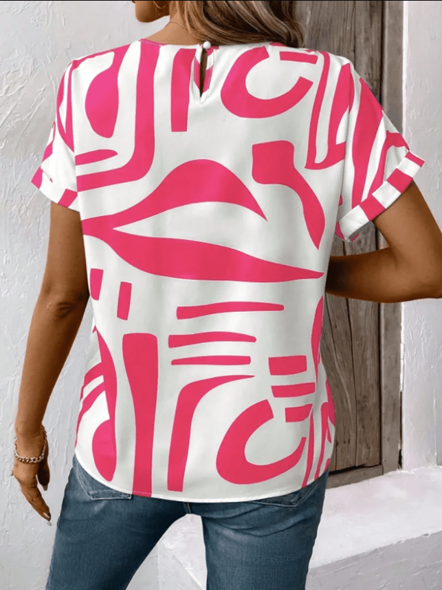 Adele - Avslappnad abstrakt t-shirt - Véloria Studios