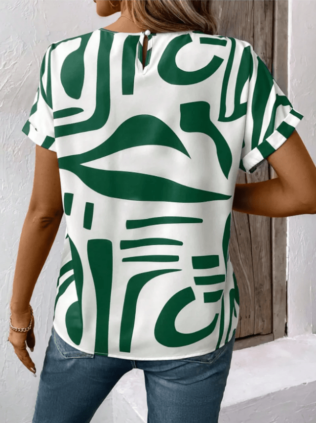 Adele - Avslappnad abstrakt t-shirt - Véloria Studios
