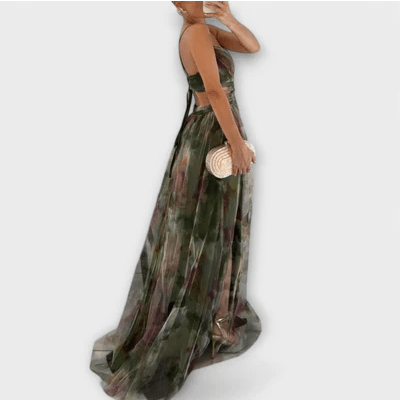 Elegant klänning i akvarellfärg - YourFashions