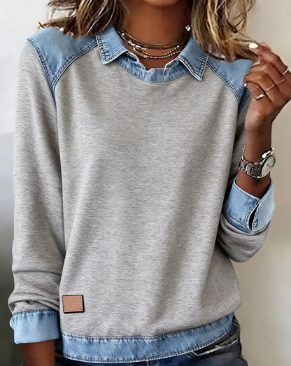 Veleska – Elegant Patchwork Blouse