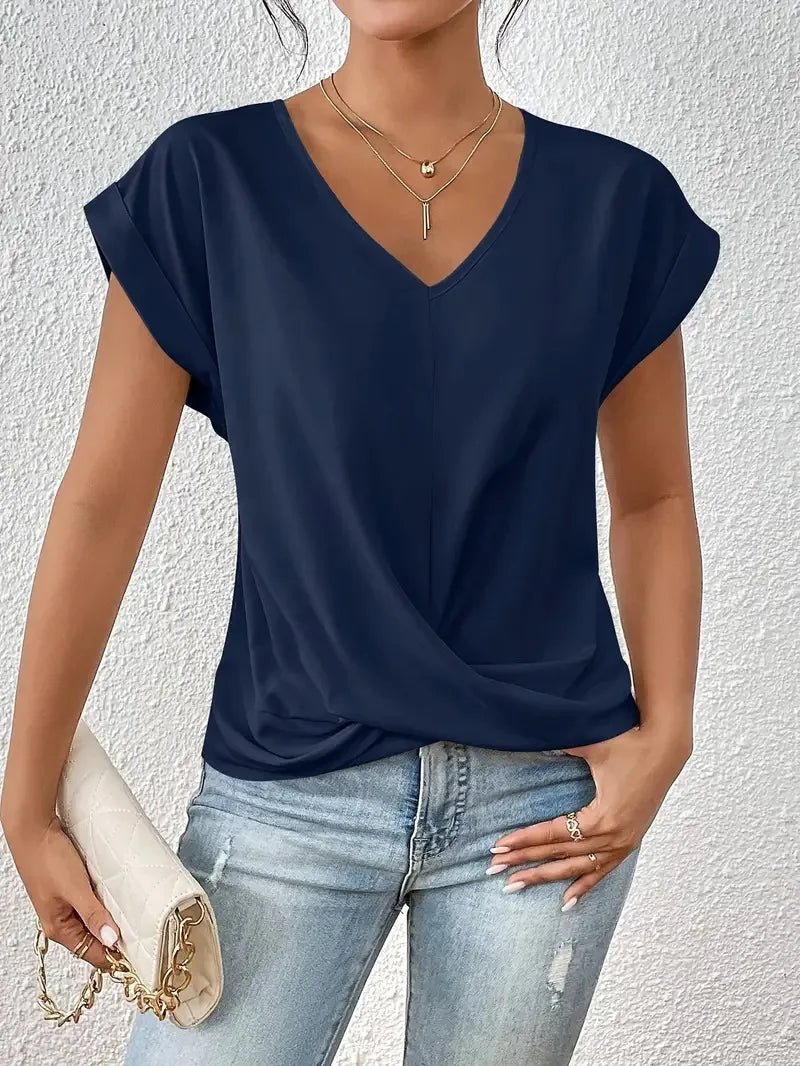 Jada - Elegant T-shirt med V - ringning - Véloria Studios