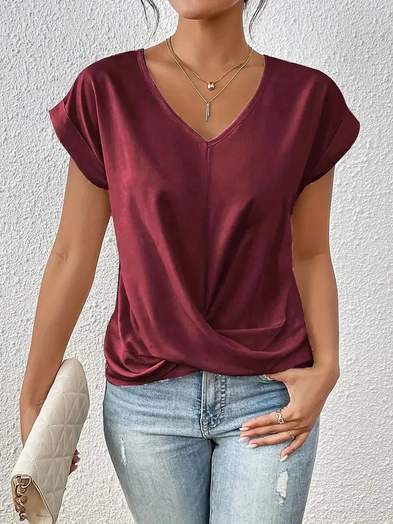 Jada - Elegant T-shirt med V - ringning - Véloria Studios