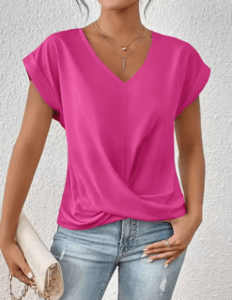 Jada - Elegant T-shirt med V - ringning - Véloria Studios