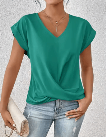Jada - Elegant T-shirt med V - ringning - Véloria Studios