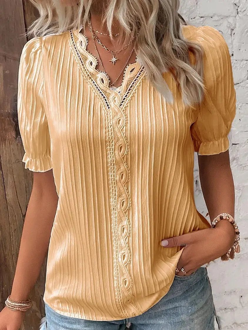 Nova™ | Somrig V - ringad topp - YourFashions