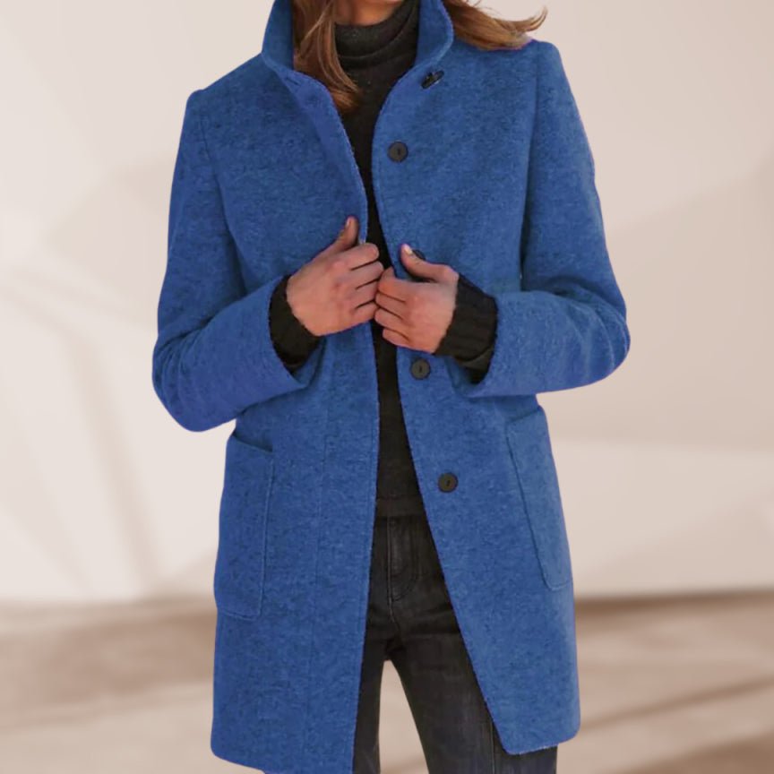 Sola – Casual Damjacka med Knapp och Fickor - Véloria Studios