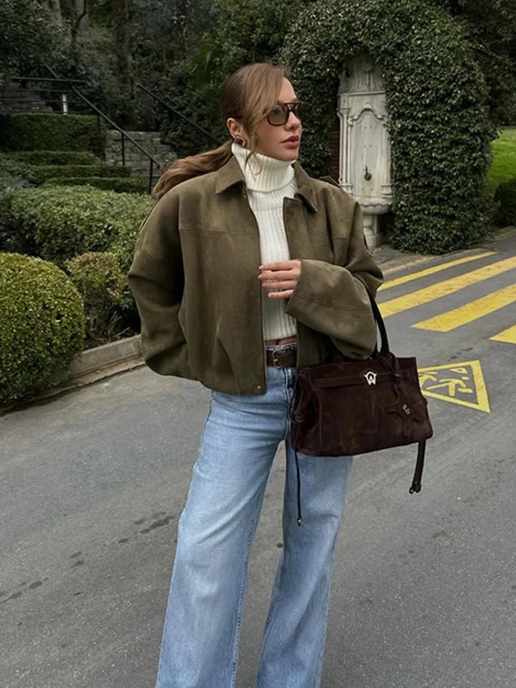 The Olive Luxe Bomber - YourFashions
