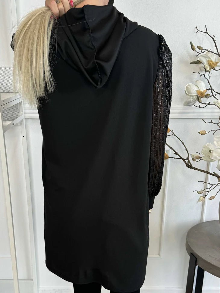 Wilna – Mini - klänning med paljett - detaljer - Véloria Studios